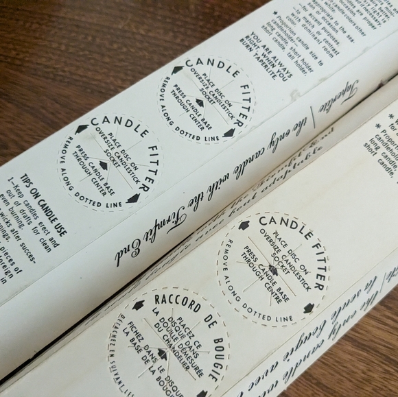 Vintage 1960s silver long tapered candles - two sets - Picture 7 of 7